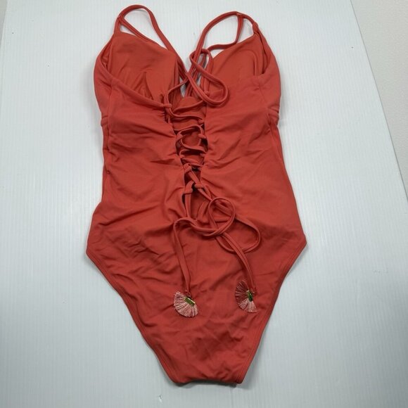 swimsuits for all one piece orange coverage beachy pool size 4 ashley graham - Picture 5 of 8